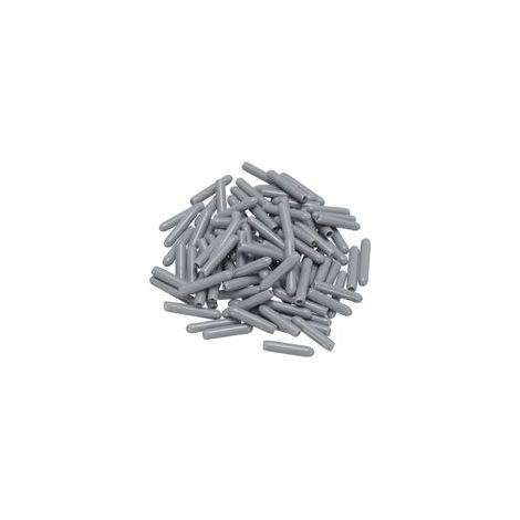 100pcs Caoutchouc Fin Bouchons 2mm ID Vinyle PVC Rond Tube Boulon Capuchon Couvercle Vis Filetage Protecteurs Gris