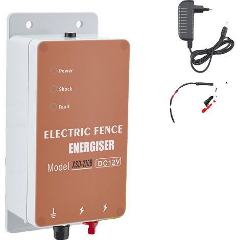 Elettrificatore per recinzioni elettriche, potenza 1,5 joule, portata 12 km, BIANCO (1/2)