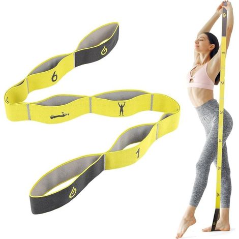 Widerstandsband für Fitnessübungen, 8 Widerstandsstufen, Fitnessband für Fitnessstudio, Pilates und Yoga (1/4)
