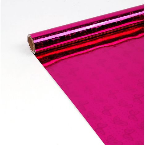 Papier d'emballage - Motif Papillon Métallique - Couleur Rose Pailleté - Longueur 10 M - Pour Cadeaux Mariage Anniversaire Noël (1/3)