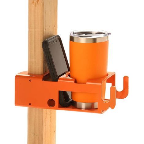 Job Rack, Heavy Duty Storage Bracket System with Utility Hook Organizer Unit Steel Frame Mounting Tool Station, Phone Slot Drink Holder Design (1/5)