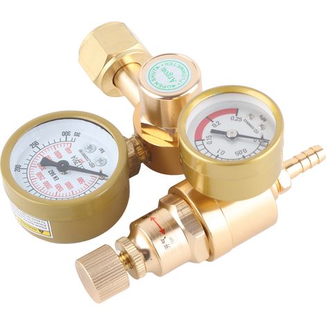 Détendeur Argon CO2 0-4500PSI, entrée filet femelle CGA580 15/16in, sortie 1/4in, laiton, manomètre pour soudure TIG MIG (1/5)
