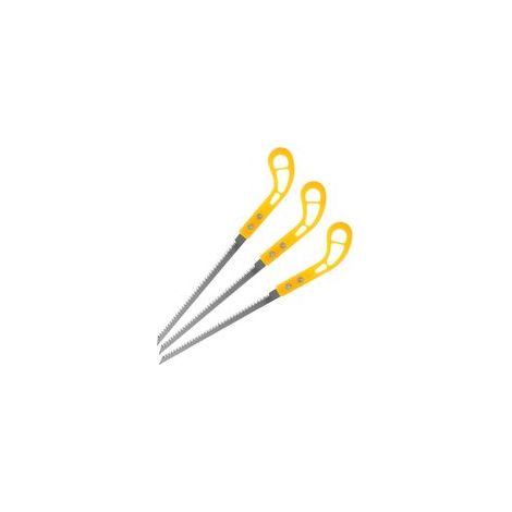 3pièces Scie à Main Portable Pour Élagage Travail Du Bois Et Jardinage Scie Mini Manche Plastique Jaune Polyvalente (1/5)