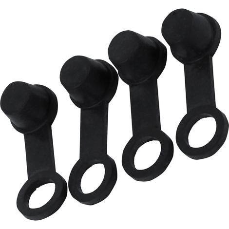 4x Bouchons de Graisse Anti-Poussière pour Vis de Purge de Frein en Caoutchouc Noir 8mm Moto