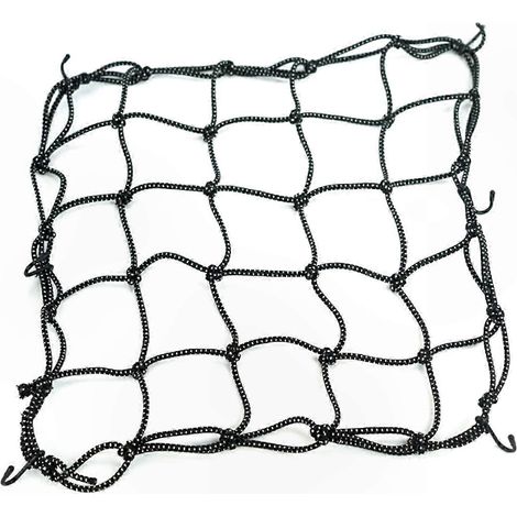 Filet de Moto pour Casque, Filet Élastique à Crochets pour Moto, Organisateur de Bagages, Rangement de Coffre, Jaune, Fixation Universelle (1/5)