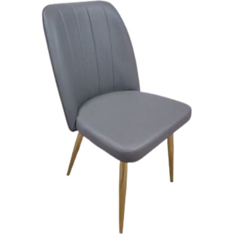 Sedia da Pranzo Giuly in Ecopelle - set da 4 Eleganza per Casa e Ufficio Gray