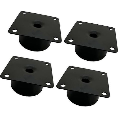 4 pieds de support pour meubles, quincaillerie pour meubles de salon, pieds de lit, noirs, 5 x 3 cm (1/5)