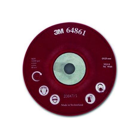 Plateau rigide bombé rouge D125mm 3M P64861