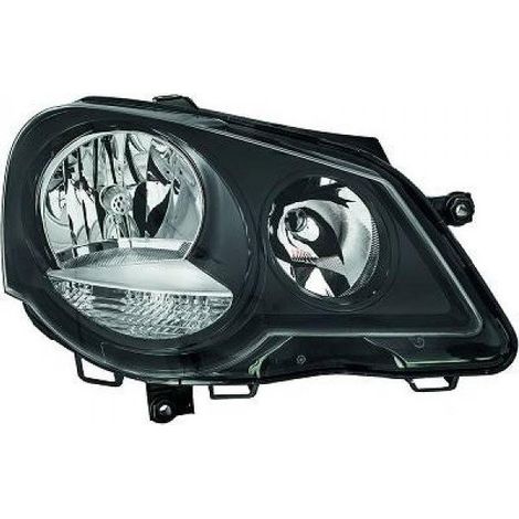 Phare avant gauche noir Volkswagen Polo GTI 2005-2009 (1/2)