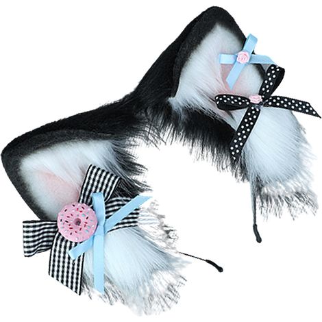 Oreilles De Renard - Serre-Tête En Fausse Fourrure Douce - Accessoire Halloween Carnaval Fête Costumée - 1 Pièce (1/5)