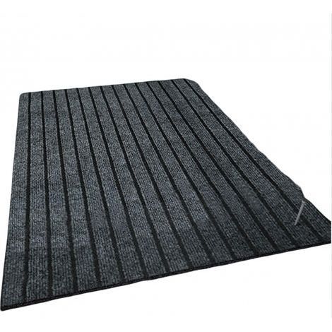 Outdoor entrance mat, non-slip and durable, absorbent of moisture and dirt, machine washable (dark gray, 40 x 120 cm) (1/5)