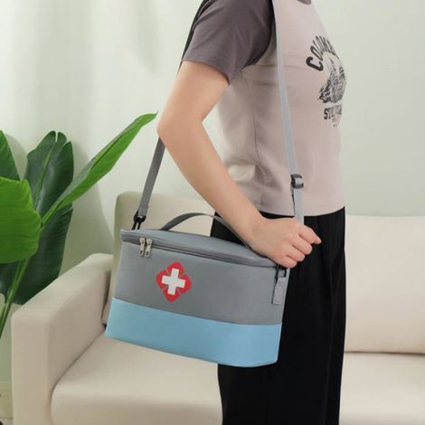 Trousse de secours portable - OKZ® - Grande capacité 26x20x18 cm - Tissu Oxford résistant (1/5)