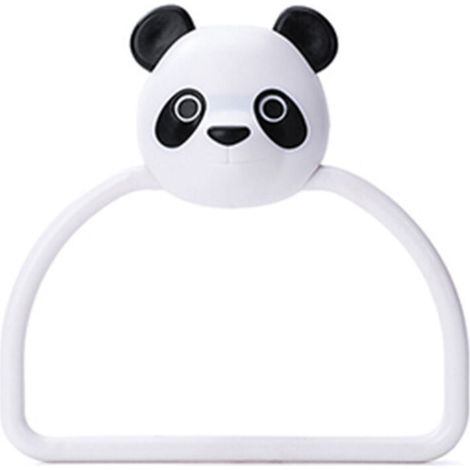 Porte-serviettes suspendu sans poinçon, barre à serviettes de toilette pour enfants, dessin animé mignon, crochet à chiffon, panda créatif (1/4)