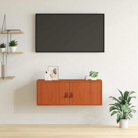 vidaXL Armadietto a muro Marrone cerato 80 x 30 x 30 cm Pino