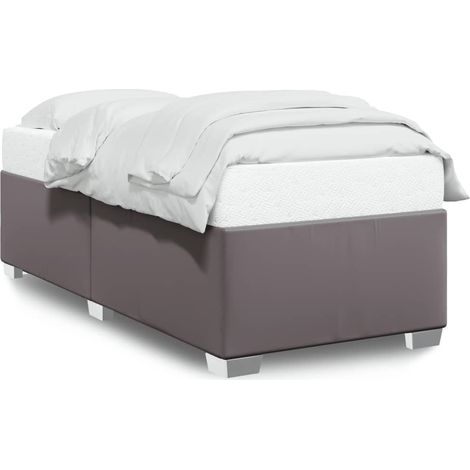 Maison Exclusive - Bettgestell Grau 100x200 cm Kunstleder