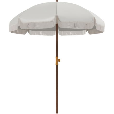 Parasol de plage compact UV40+ avec housse de transport incluse, gris clair, protection solaire optimale