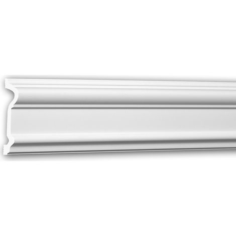Profhome Decor – Moulure décorative Néo-Classicisme blanc 200 cm – Polystyrène extrudé léger – Haute résistance aux chocs – Facile à peindre