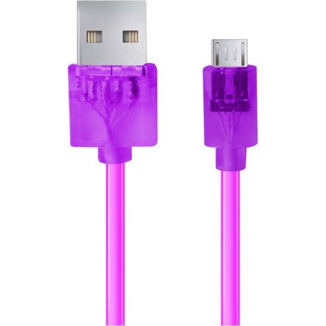 EB185V Esperanza Micro-USB-2.0-Kabel A-B M/M 1,5 m, lila transparent