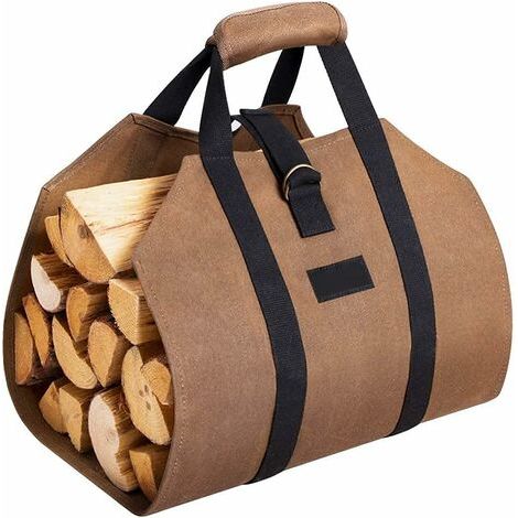 Cesto per legna e borsa per legna da ardere Borsa per legna da ardere in tela Borsa per legna da ardere extra large Cesti per legna da ardere da interno per campeggio Borsa per legna da ardere in tela