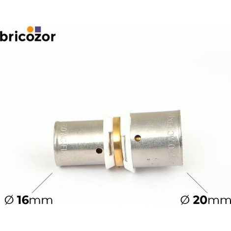 Raccord PER à sertir - Union réduite - diamètre 16/20 mm (1/3)