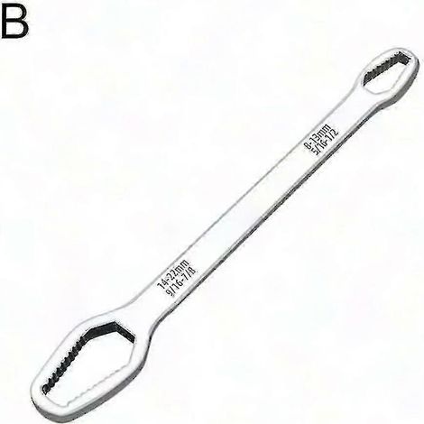 Clé Torx réglable pour la réparation de lunettes, outil à double tête auto-serrant de 8 à 22 mm, outil manuel universel pour l'entretien des lunettes (argent) (1/4)