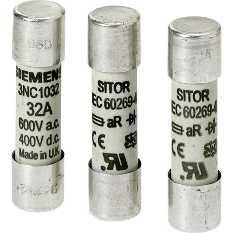 Cartouche fusible Siemens, 32A 14 x 51mm 690V c.a. ( Prix pour Paquet de 10 )