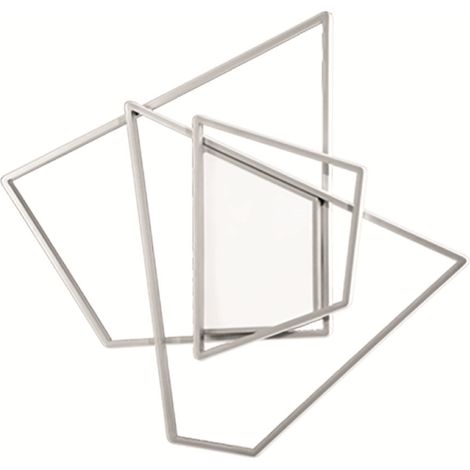 Plafoniera Led GALAXY 84x77 cm in metallo Argento e diffusore in acrilico (1/4)