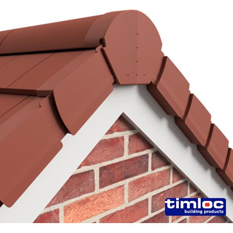Timloc Dry Verge Unit Terracotta - 405 x 95/160mm