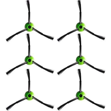 Lot de 6 brosses latérales pour iRobot Roomba séries I (i1+, i2+, i3+, i4+, i6+, i7+, i8+) et J (j5+, j6+, j7+, j8+, j9+). (1/4)