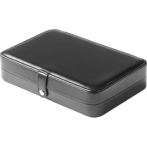 Black PU Leather Travel Jewelry Storage Box (1/4)