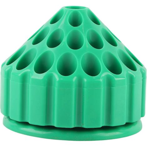 Boîte de rangement pour outils de meulage et de sculpture avec porte-fraises rotatif, support pour forets et tarauds (vert) (1/5)