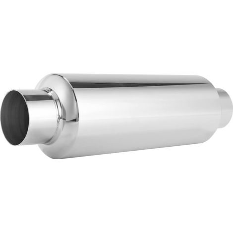 Silencieux d'échappement de voiture 2,5 pouces entrée en acier inoxydable universel Résonateur 12 pouces silencieux (1/5)