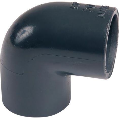 Raccord coudé 90 degrés pression - GIRPI - PVC - Noir - FF - Diamètre 32 mm