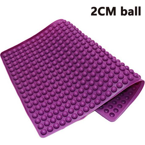 1 Tapis de barbecue rond, silicone alimentaire, résistance 230°C, égouttoir à huile, dessous de plat, four micro-ondes (1/5)