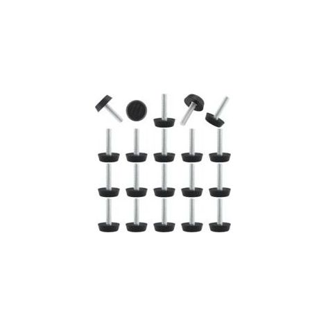 Set mit 20 verstellbaren, schraubbaren Möbelfüßen (M6) für Gartenmöbel, Tischbeine, Stühle und andere Möbel – Crezuo (1/5)