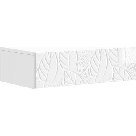 Wandmontierter Beistelltisch Hochglanz Weiß 59 x 34,5 x 17 cm vidaXL