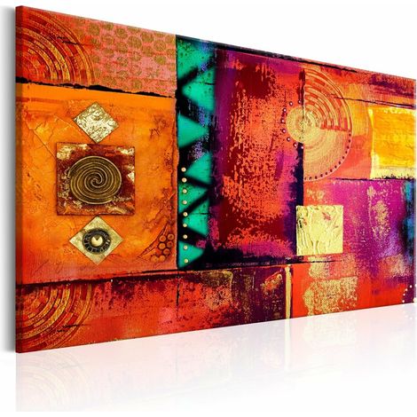 Tableau chaos abstrait - 90 x 60 cm