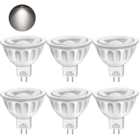 NetBoat GU5.3 MR16 LED Ampoule 5W, Blanc Froid 6000K LED Lampe Bulb, 12V LED Spot, L\'angle d\'émission de 40°, Lot de 10 (1/5)