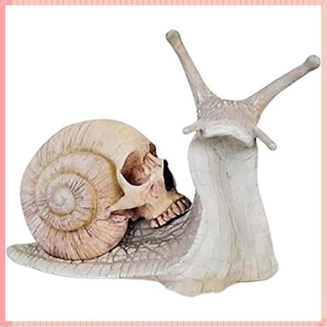 AUCUNE Ornements d'escargot Crâne D'Halloween Sculpture En Résine En Forme De Crâne D'escargot Décoration linge suspendre (1/5)