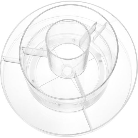 360 Degree Rotating Transparent Cosmetic Tool Organizer