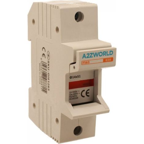 Portafusibile Modulare AC 1P 1M D14X51mm 63A AC 500V IP20 IEC60269 FS63