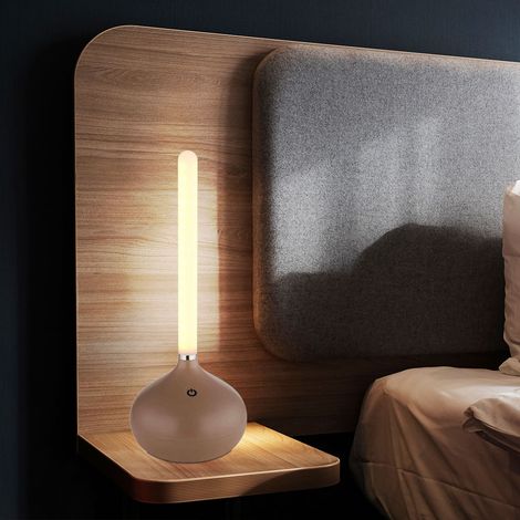 Lampe à poser lampe de salon lampe à poser LED tactile couleur champagne H 24,3 cm