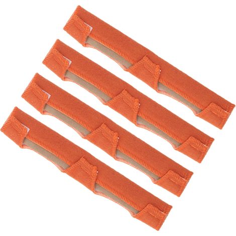 4 bandes de transpiration pour casque de chantier, doublure lavable en coton, accessoires pour casque de soudure, orange (1/5)