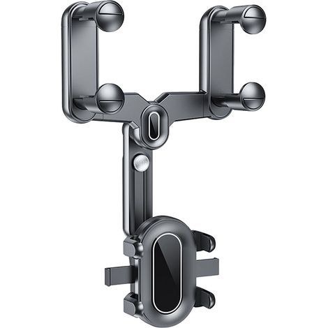Support téléphone voiture rétroviseur 360° rotatif rétractable réglable support multifonction universel pour tous mobiles (1/5)
