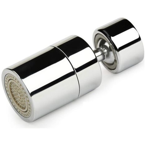 SABIR Aérateur de robinet 360° – 2 modes réglables – Finition métal – Débit max pour économies d'eau – Installation facile sur tous robinets (1/5)