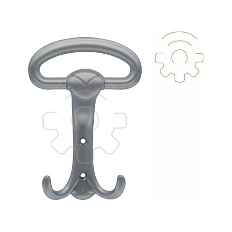 10 pz appendiabiti WP99 zama cromo opaco attaccapanni 74x147 mm