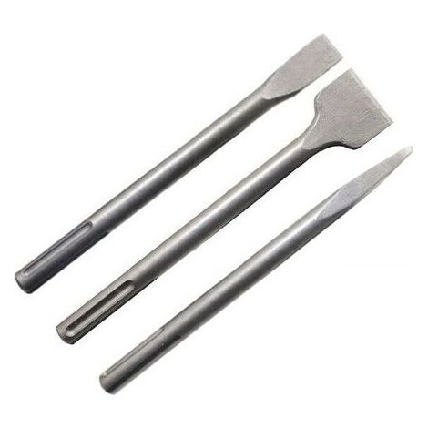 Scalpelli/Scalpello a punta e piatto/taglio 280mm attacco SDS Max set 3 pz