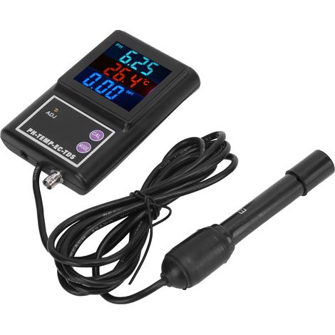 Analyseur de qualité de l'eau PH-260BD : stylo de test multiparamètre pour pH/TEMP/EC/TDS, spécifique à l'aquarium, compensation automatique de température ATC, plage de pH 0,0014,00, prise standard e