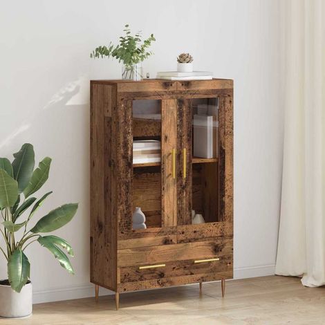 Highboard Altholz 69,5 x 31 x 115 cm Engineered Wood und Glas vidaXL