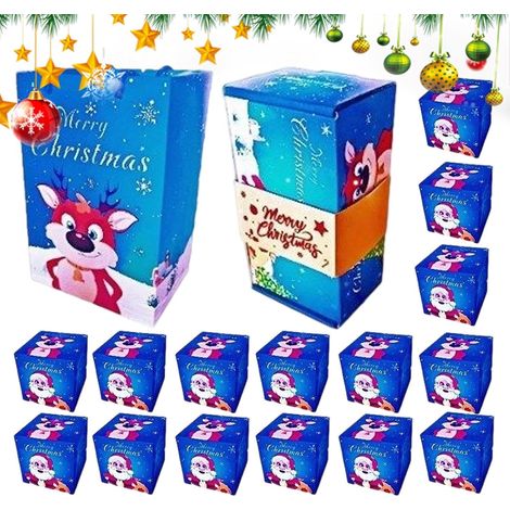 Boîtes de Noël avec Couvercles Boîte Porte-Monnaie Pour Les Fêtes De Noël Sac Vide pour Biscuits Vacances Anniversaire Mariage Célébration Bijoux Femmes (1/5)